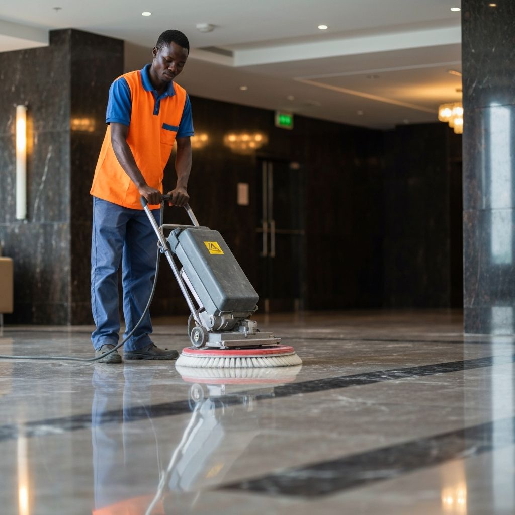 Floor Scrubbing & Polishing